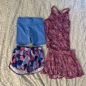 Set of All in Motion Girls shorts and shirt